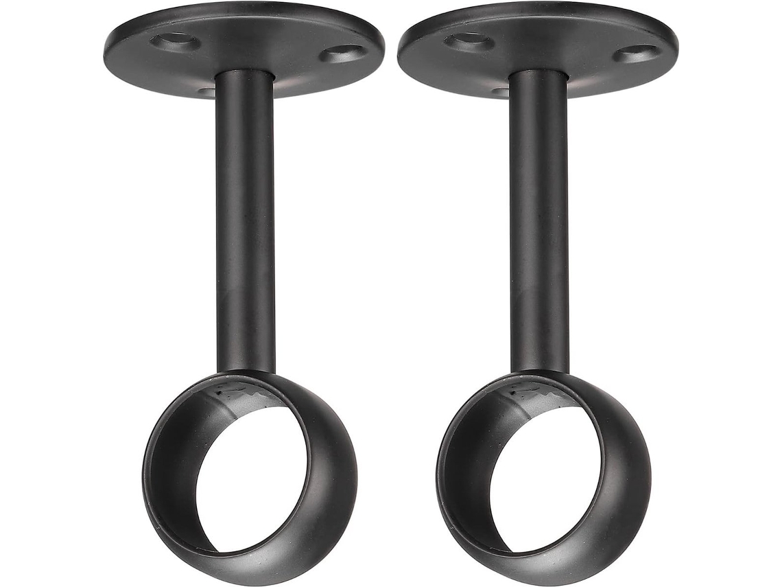 Duas Barras Para Cabide, Aço Inoxidável, 32 Mm, Pretas