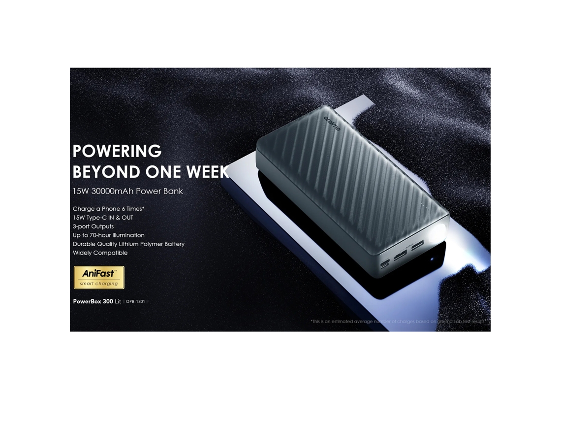 Bateria Portátil LAXISCREED 30000mah 15w Recarga Rápida