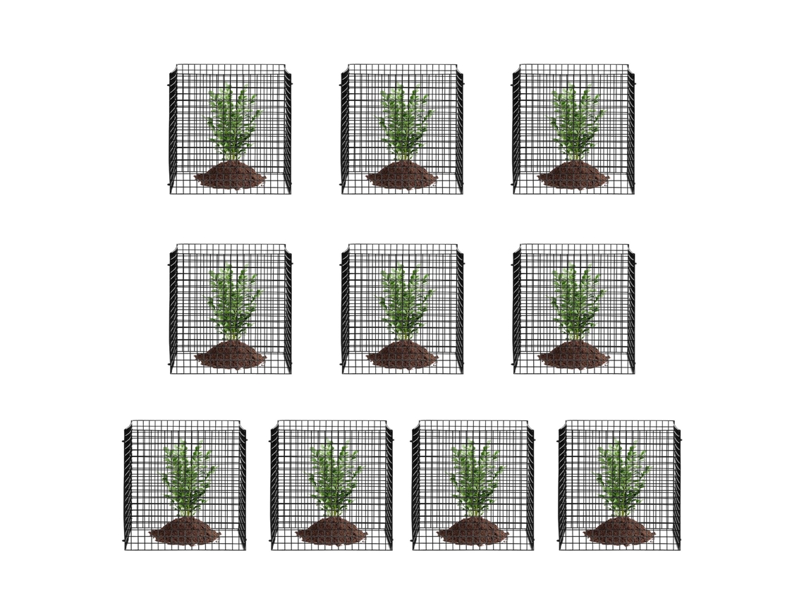 Pacote com 10 Protetores de Plantas de Animais Gaiola de Plantas de 12 X 12 Polegada para Vegetais VEVOR