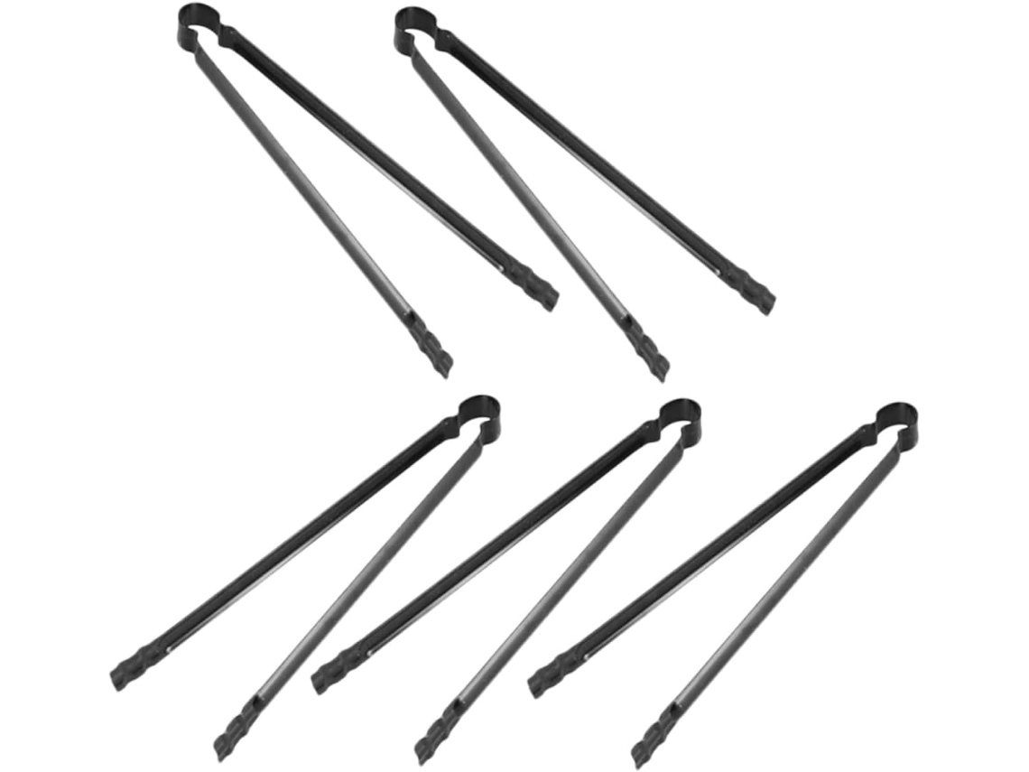 Conjunto De 5 Pinças Para Lenha Ifundom Churrasco Com Cabo Alongado, Utensílio Resistente Para Fornos Externos E