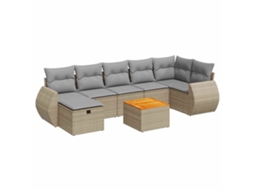 Garden Sofa Set, Garden Sofa Sets Vidaxl Bege Rattan / Vime (n/a)