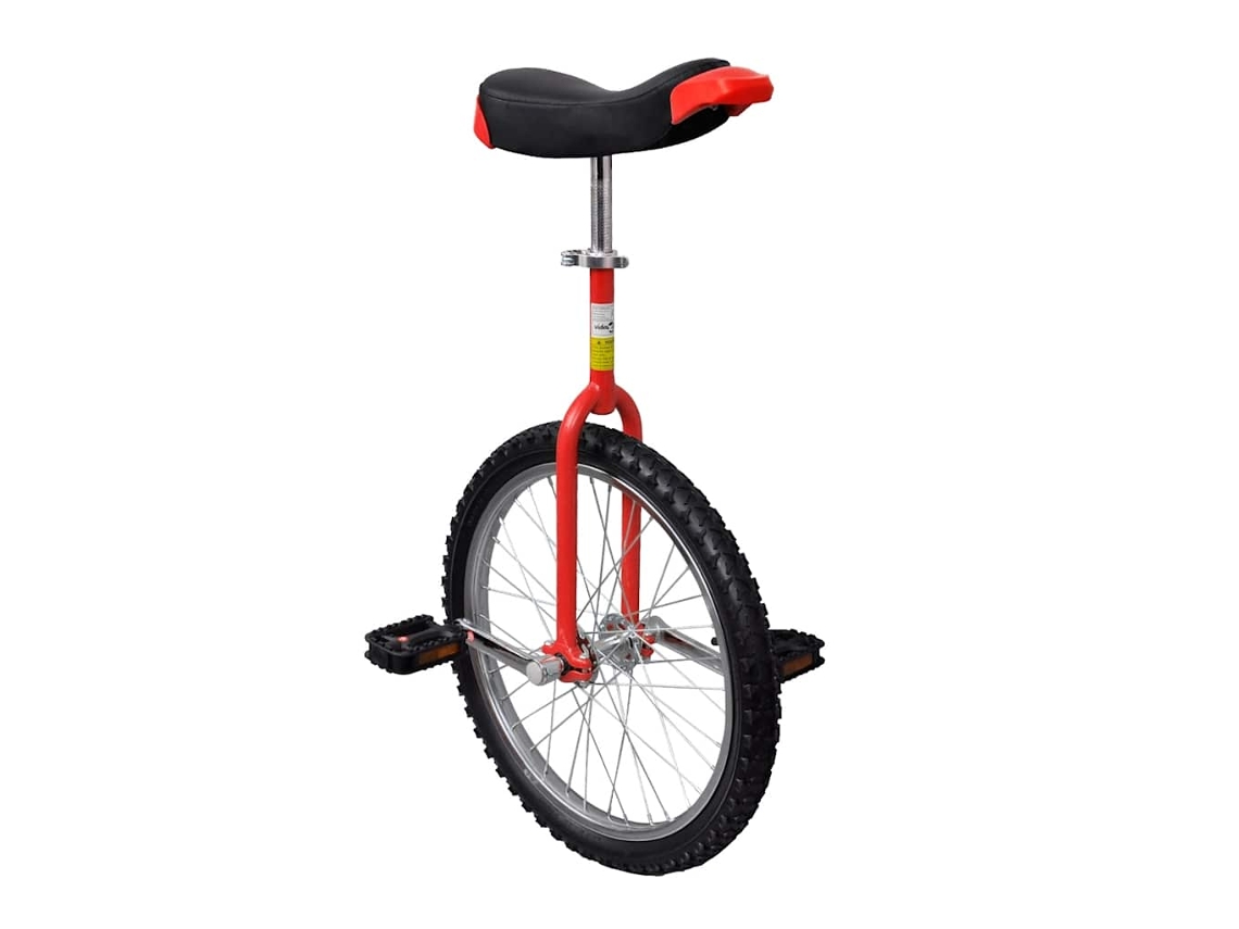 vidaXL Monociclo ajustável vermelho 50,8 cm (20 ")