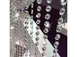 BRILVIBERA Contas de Cristal 10 Peças 1m para Guirlanda Octogonal