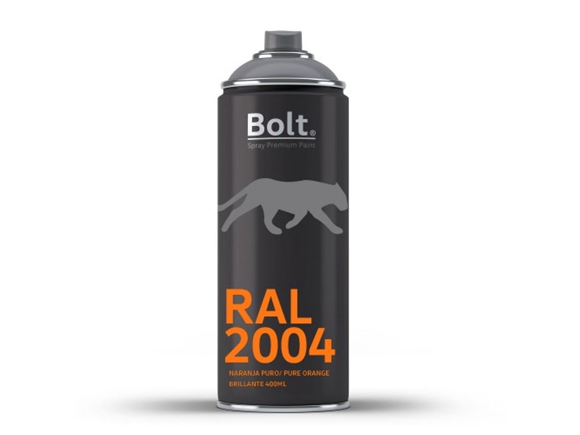 Spray Bolt Acrílico Premium Acrílico Brilhante Ral 400 Ml (Ral 2004 Laranja Puro)