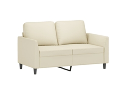 2-seater Sofa, 2-seater Sofas Vidaxl Creme Couro Artificial (n/a)