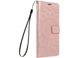 Capa iPhone 13 LMOBILE Mandala Livro Rosa Dourado