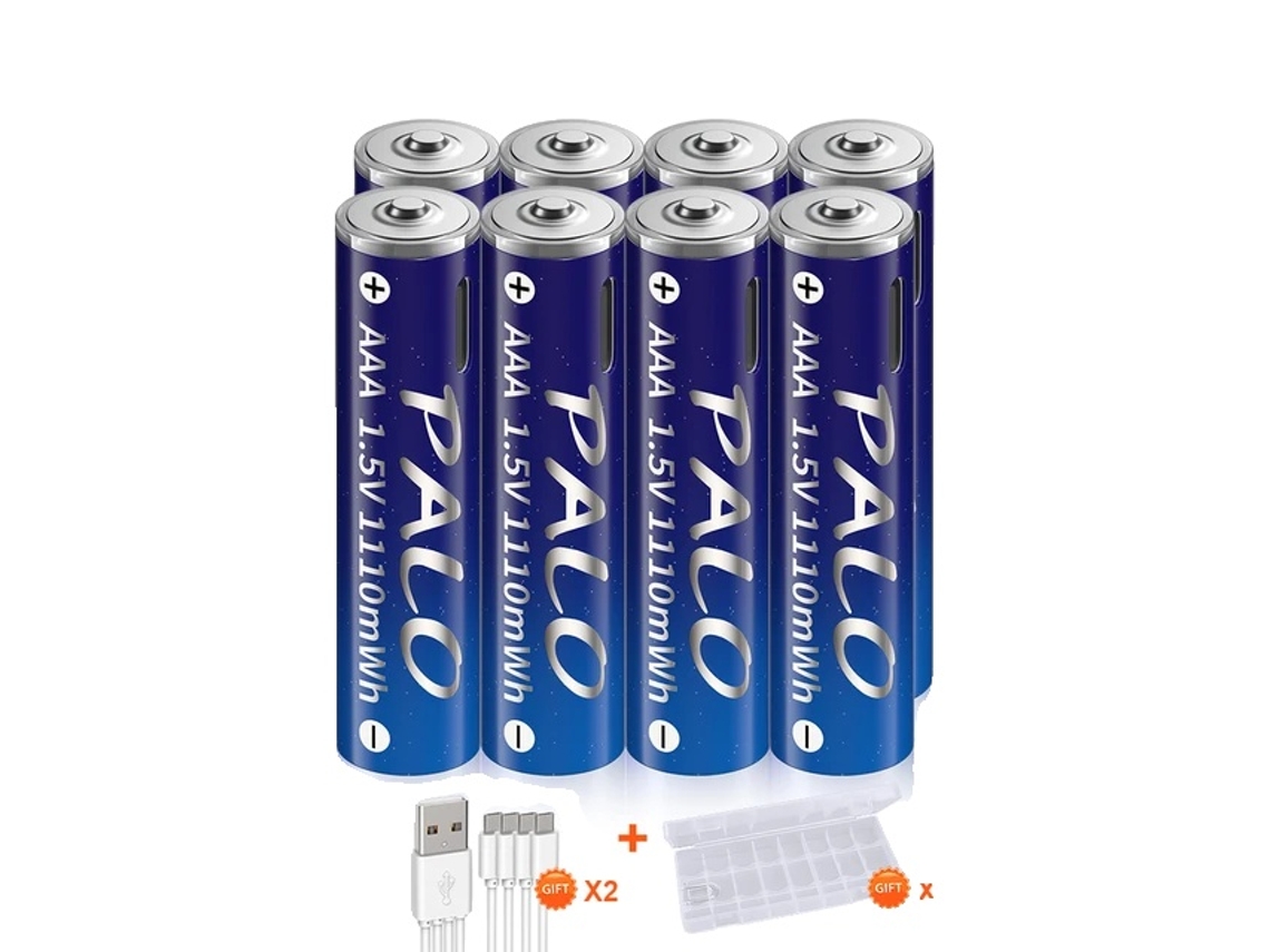 Bateria De Íon De Lítio, Carregamento Rápido, Recarregável Via Usb,8pcs Bateria
