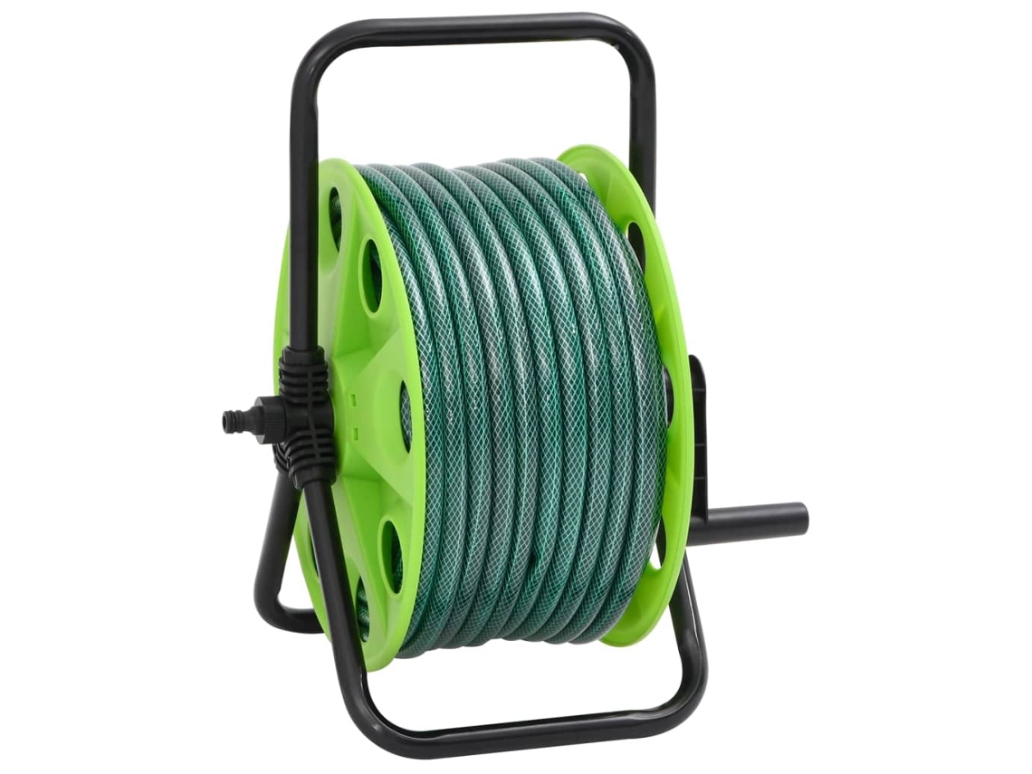 Vidaxl Enrolador Independente Com Mangueira De 30 M Pvc Verde