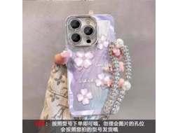 Capa Para Iphone 17 s194 Pulseira Véu De Penas Trevo De Quatro Folhas
