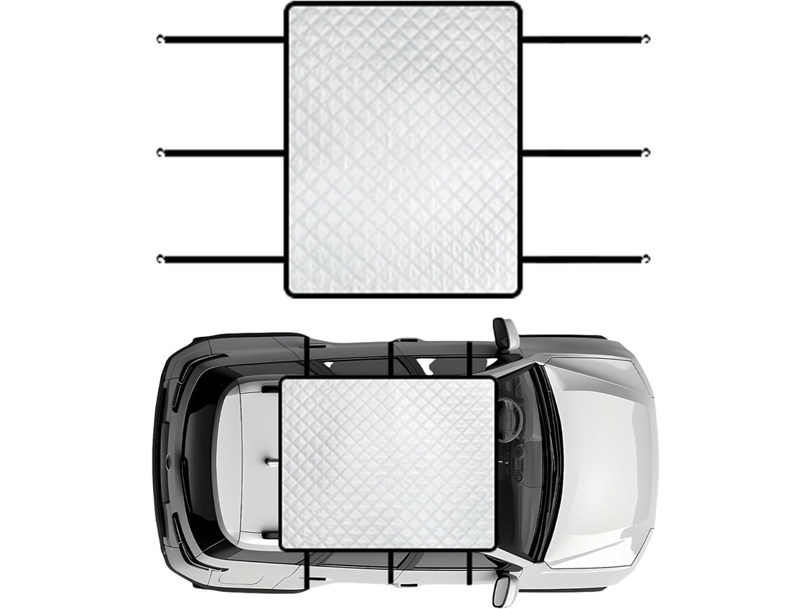 Proteção solar resistente aos raios UV, com tiras elásticas, portátil e resistente ao calor.