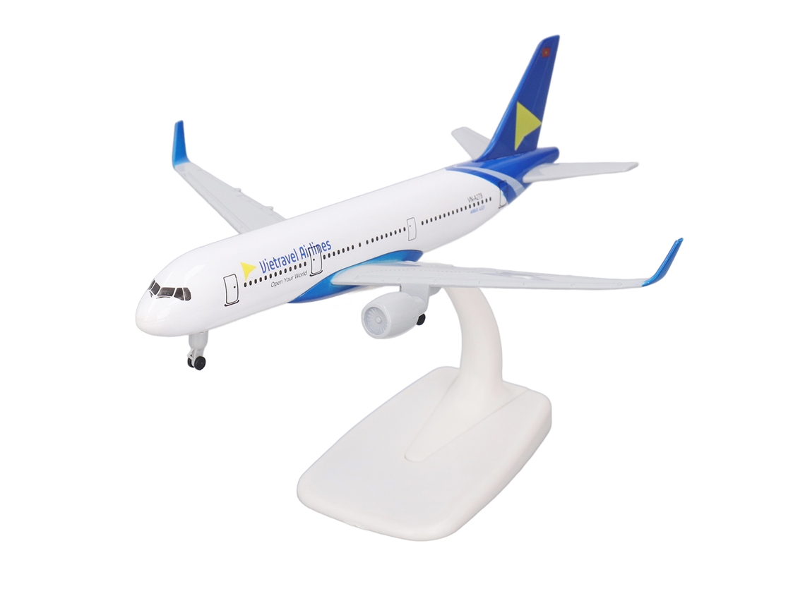 Ats modelo de Avião de Liga 18,4x16,7cm Resistente com Pista de Pouso para Coleção e Decoração