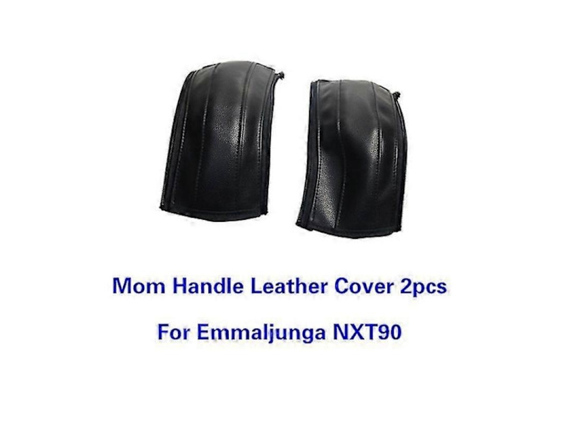 Capa de Alça para Carrinho de Bebê, 2 Peças, Couro Pu, Preto AQUAFORGE