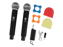 Aetheria 2pcs Microfone Sem Fio Vhf Uhf Profissional Cancelamento de Ruído Recarregável com Receptor