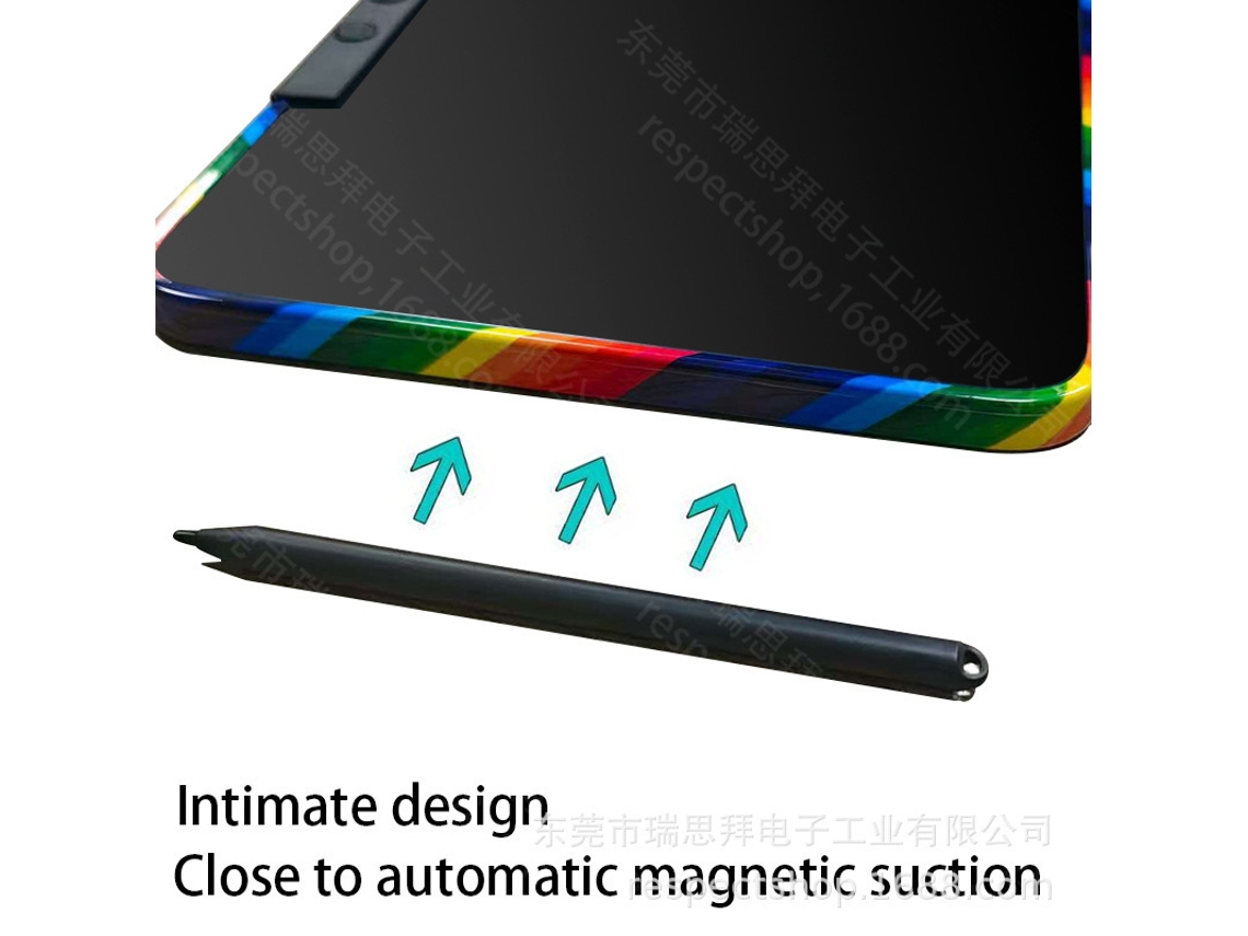Mesa Digitalizadora Lcd com Tela Colorida para Desenho Infantil.13 Polegadas Preto Recarregável CHENNNLS