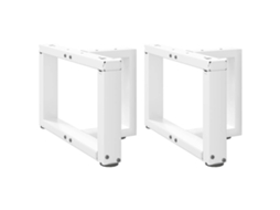 Vidaxl Pés Para Mesa De Centro Em Forma De T, 2 Peças, Branco, 40x25x(30-31) Cm, Aço