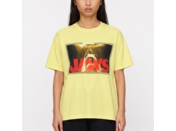 Rockinstone Jaws Movie Swim Lines Heather Yellow Adult T-shirt Size:xxxl