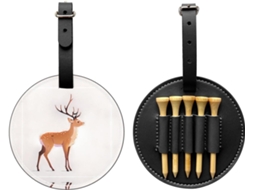 Bolsa para Guardar Tees de Golfe Deer, Preta S/MARCA
