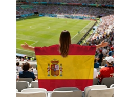 Bandeira Espanha poliéster 150x90cm, manga para haste integrada, impressão resistente ao sol YANYXR