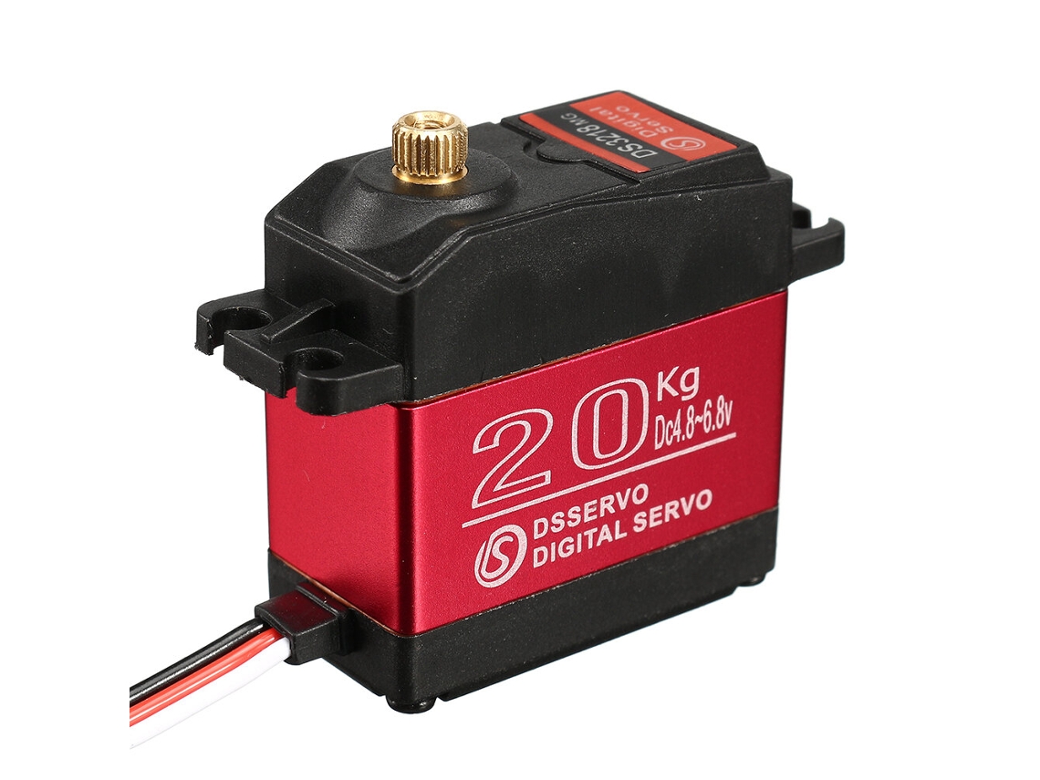 Servo Digital Dsservo Ds3218mg À Prova De Água, 20 Kg, Alta Velocidade, Com Engrenagens Metálicas, 180/270 Para Carros Rc À Escala 1/8, 1/10 E 1/12.