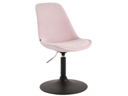 Cadeira de jantar de veludo Maverick rosa/preto CLP