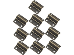 Conjunto De 10 Dobradiças Ferro Para Caixa Madeira Com Quatro Furos,