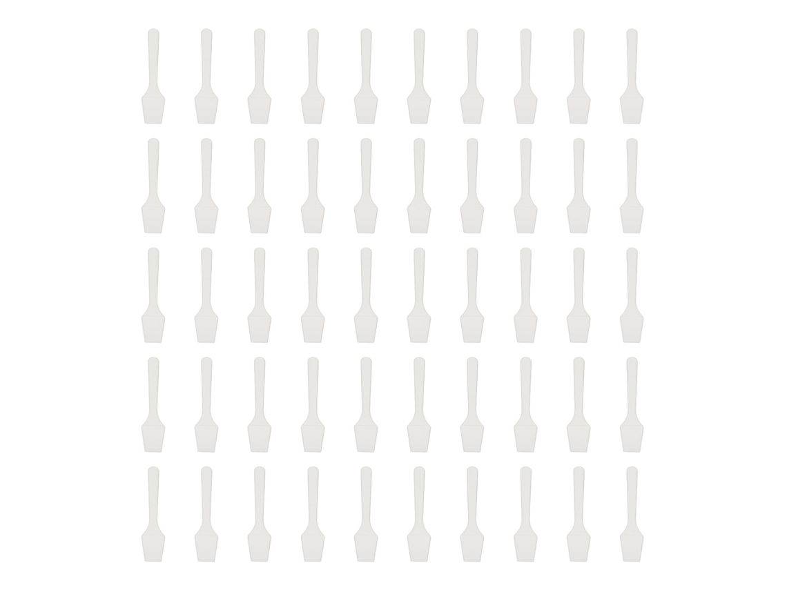 50 Cucharas Cosméticas Reutilizables De Masaje Blancas Para Crema Y Pegamento De Uñas