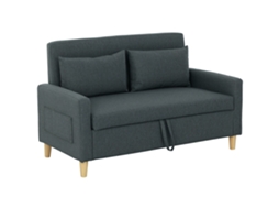 Conjunto de móveis de jardim em rattan com 3 peças: mesa redonda e 2 poltronas com almofadas S/MARCA