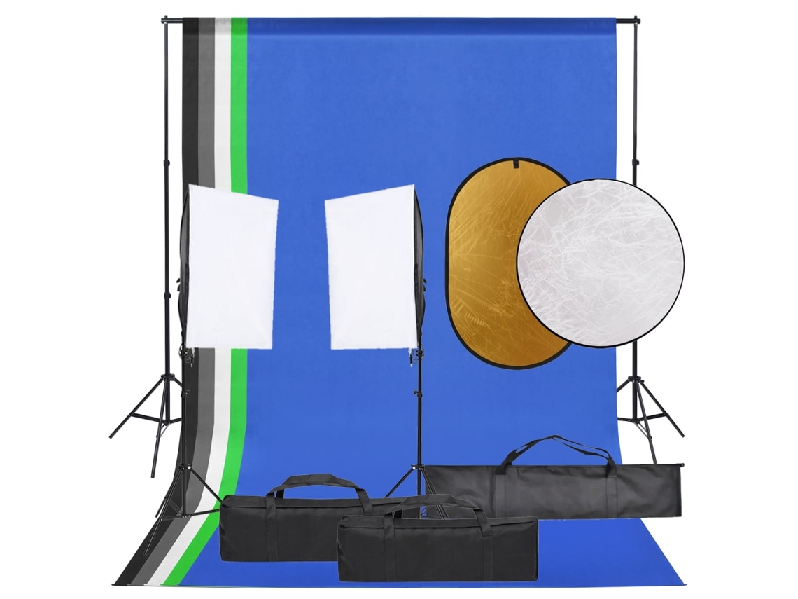Photo Studio Kit, Photo Studio Kits Vidaxl Preto Aço (n/a)