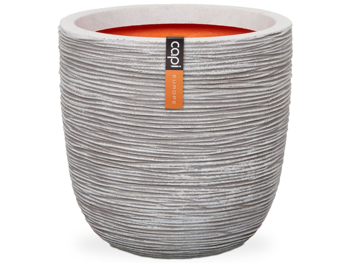 Vaso oval Nature Rib CAPI marfim KOFI932 (35x34 cm)