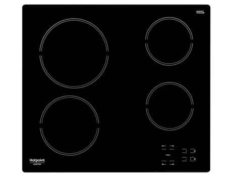 Placa de Vitrocerâmica HOTPOINT HR 631 C (Elétrica - 58 cm - Preto)