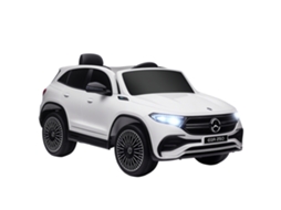 Carro Elétrico para Crianças Mercedes benz Eqa 12v com Música Buzina Velocidade 3 8 Km/h 111.5x69x52.5 Cm Branco FYNTERA EUROPA