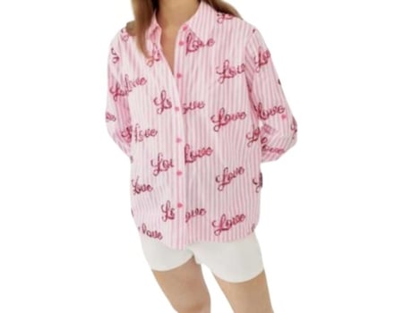 Camisa De Mulher Silvian Heach Bajital Riscas Rosa (xl)