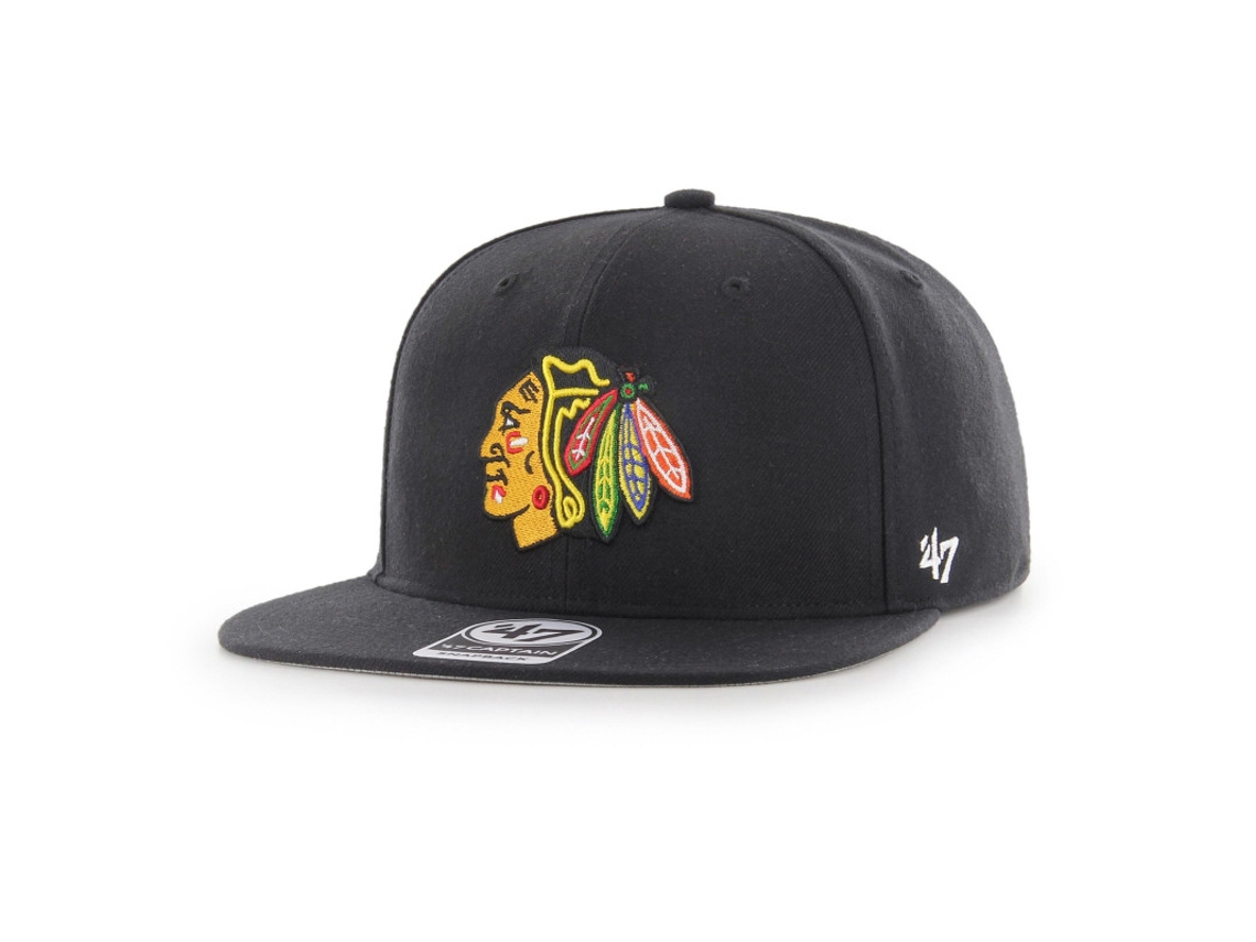'47 Bonétain Sr Osfa Boné (preto, Chicago Blackhawks, Osfa)