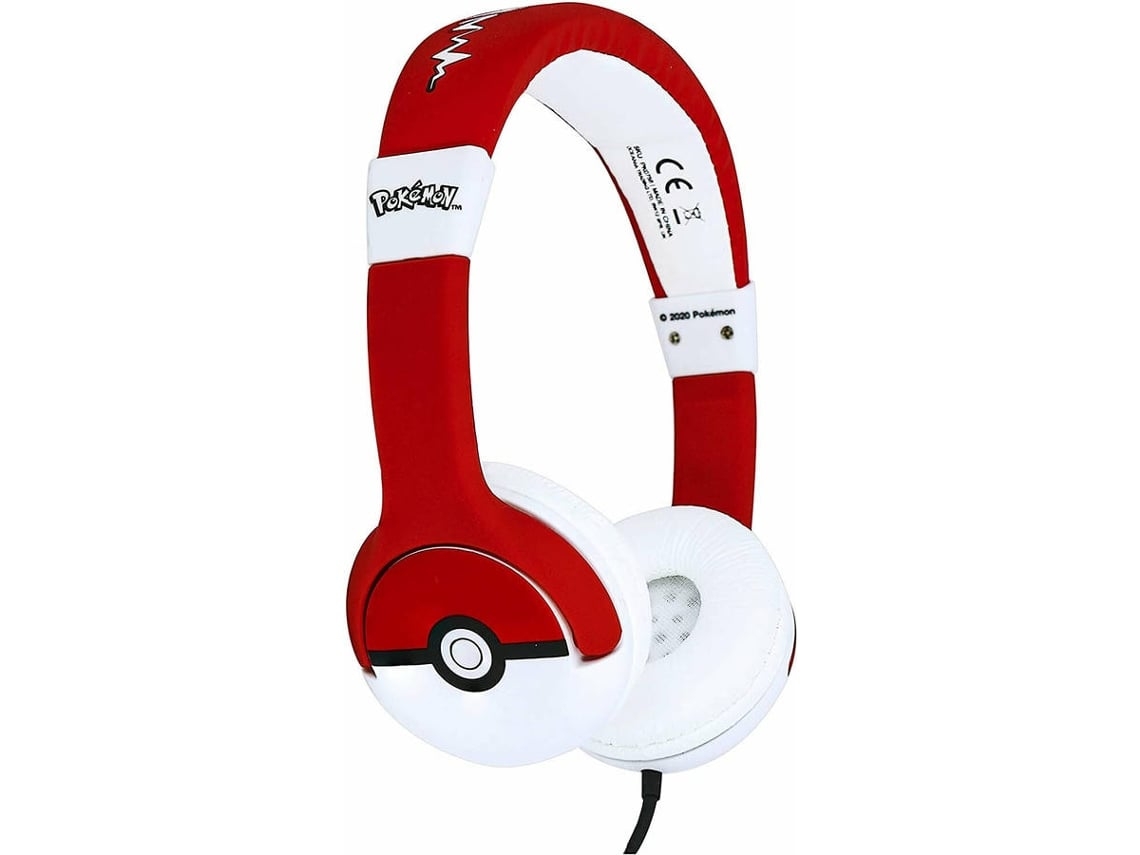 Auscultadores para Crianças OTL Pokémon Pokeball (Outlet Caixa Aberta - Idade Mínima Recomendada: 3 Anos)