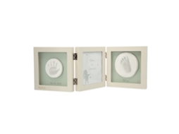 Porta Retratos Kaloo Com Impressão Da Mãozinha E Do Pezinho Do Bebê, Em Madeira Decorativa.