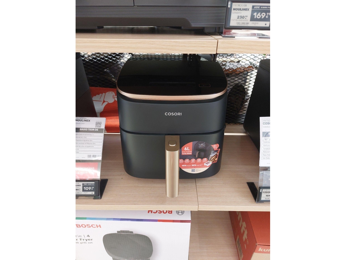 Fritadeira sem Óleo Air Fryer COSORI Turbo Blaze (Outlet Grade B - 6 L - Preto)