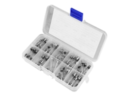 Kit Com 60 Fusíveis De Vidro De Ação Rápida, 0,5a-20a, Em Caixa Plástica.