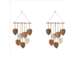 Tapeçaria de Parede Boho para Decoração Casa, Estilo Tecido, Cor Cáqui BRILVIBERA