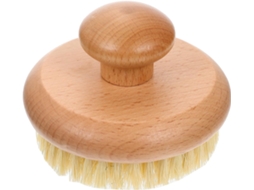 Escova De Banho Esfoliante Genérica Madeira, Escova De Limpeza Corporal Para Banho, Cabo Curto, Massagem Suave Para Pele