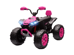 Quad elétrico 24v, 2 motores, 6,5km/h, suspensão, rosa, 3-8 anos | S/MARCA