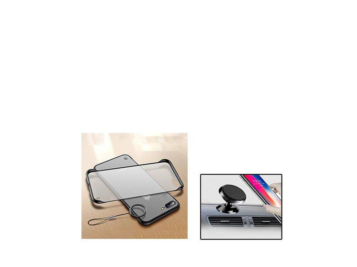 Kit Suporte Magnético Carro e Capa Naked Bumper Iphone 7