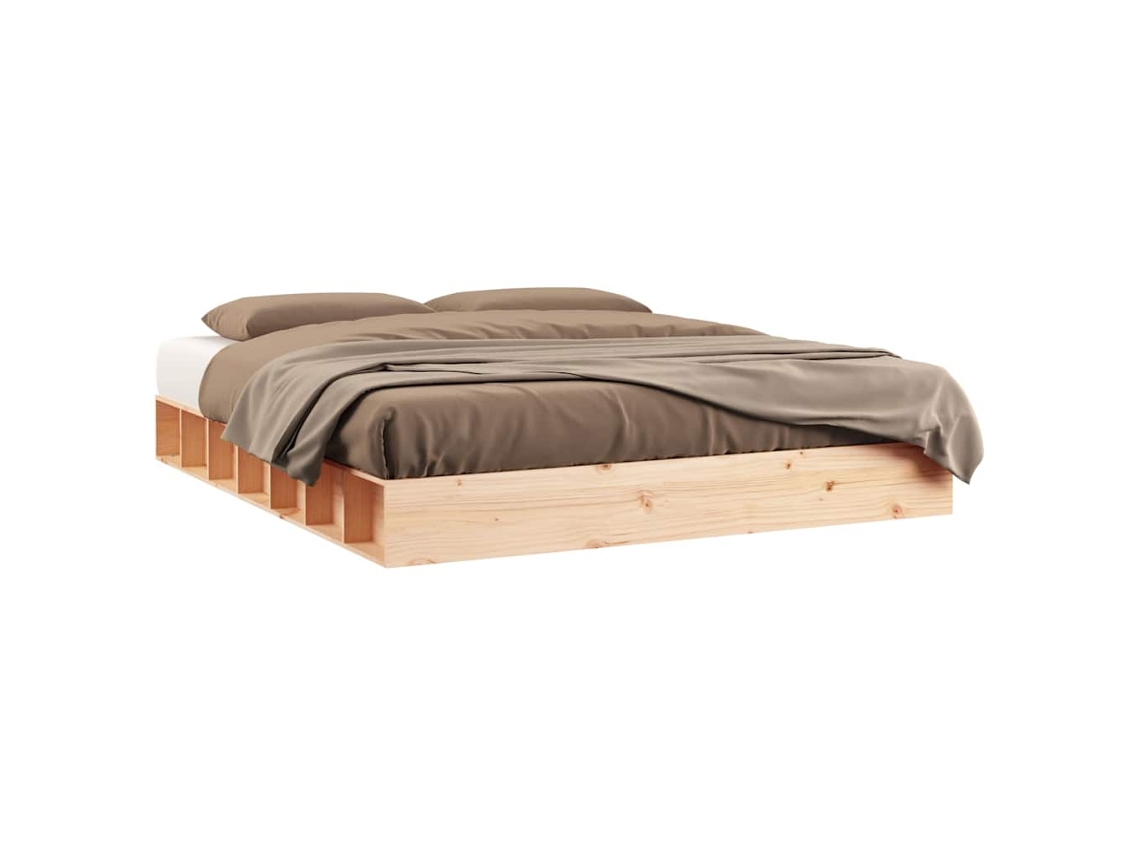 Bed Frame, Bed Frames Vidaxl Marrom Madeira (120 X 200 Cm)