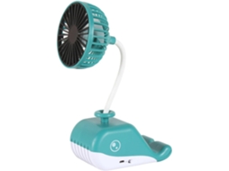 Ventilador De Mesa Recarregável Via Usb Com Suporte Para Celular, Ideal Para Escritório E Casa. Silencioso E Fácil De Limpar. Gokoco