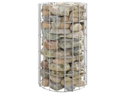 Canteiro Elevado/cesto Gabiã£o Em Poste Ã˜30x50cm Aã§o Galvanizado DKD HOME DECOR