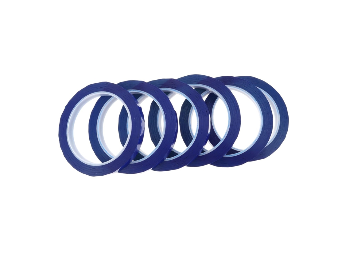 6 Rolos De Fita Isolante Pet Azul, Lado Adesivo, Fácil De Cortar E Colar, Adequada Para Isolamento Elétrico E Proteção