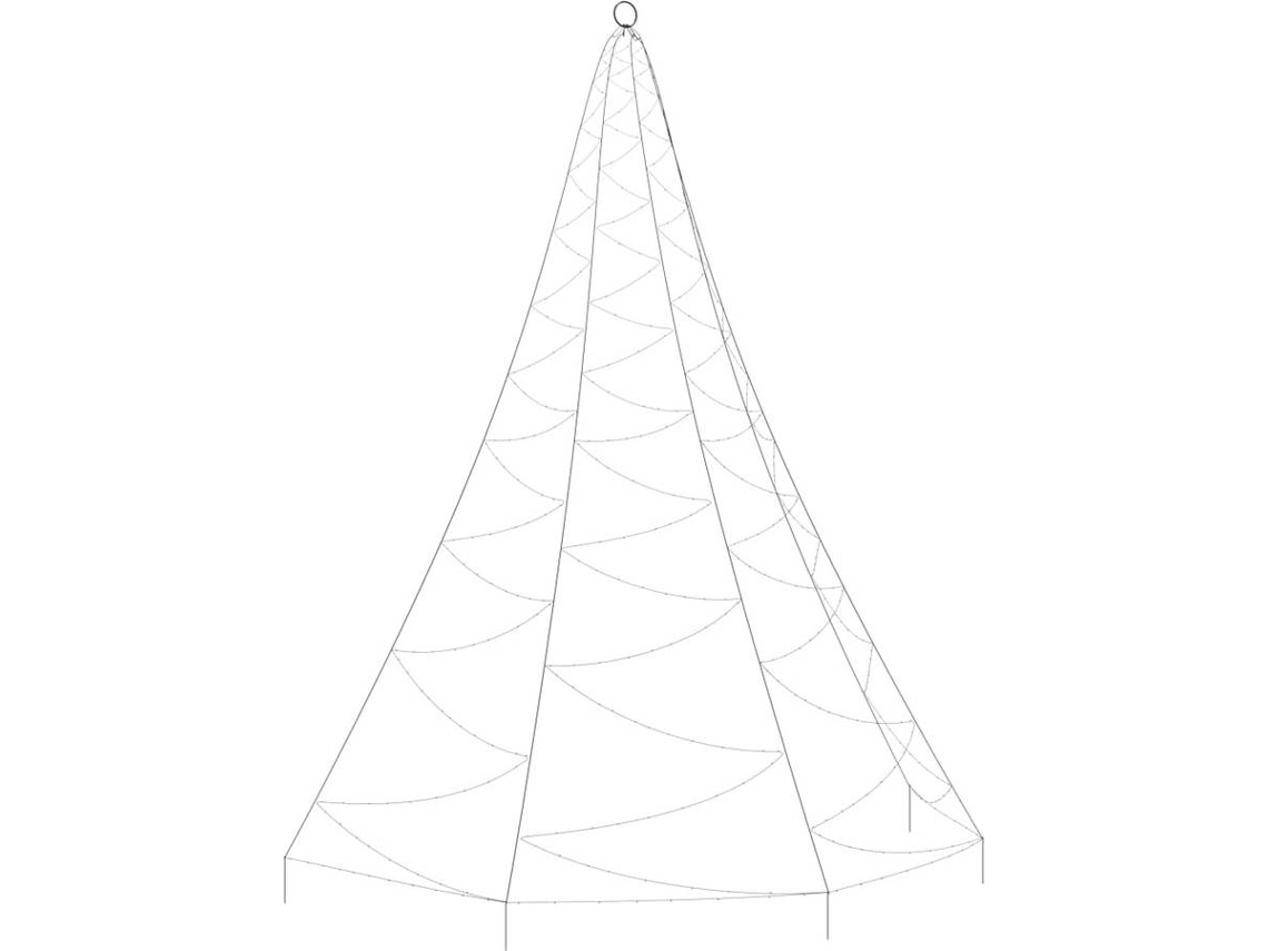 vidaXL Árvore de Natal parede 260 luzes LED 3 m int/ext branco quente | vidaXL Árvore de Natal parede 260 luzes LED 3 m int/ext branco quente |