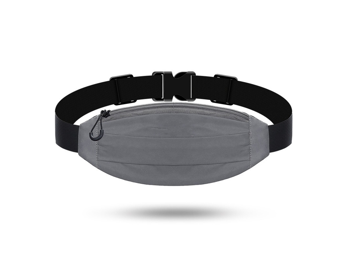 Lurelia Pochete Corrida, Pochete Refletiva À Prova D'água Para Esportes Ao Ar Livre, Pequena Pochete Com Suporte Para Celular Para Corrida, Cinza
