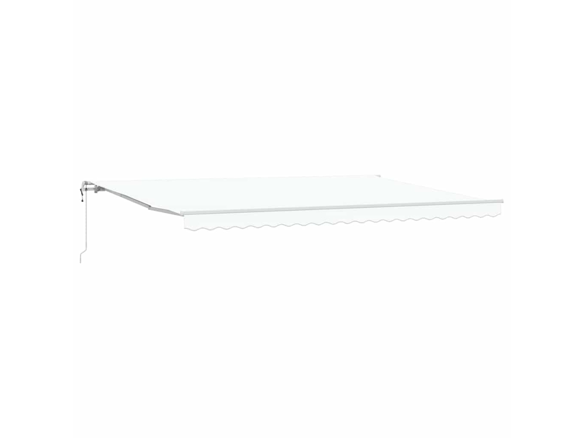 Conjunto 1 Toldo Retrátil Vidaxl Branco Tecido (500 × 300 Cm)