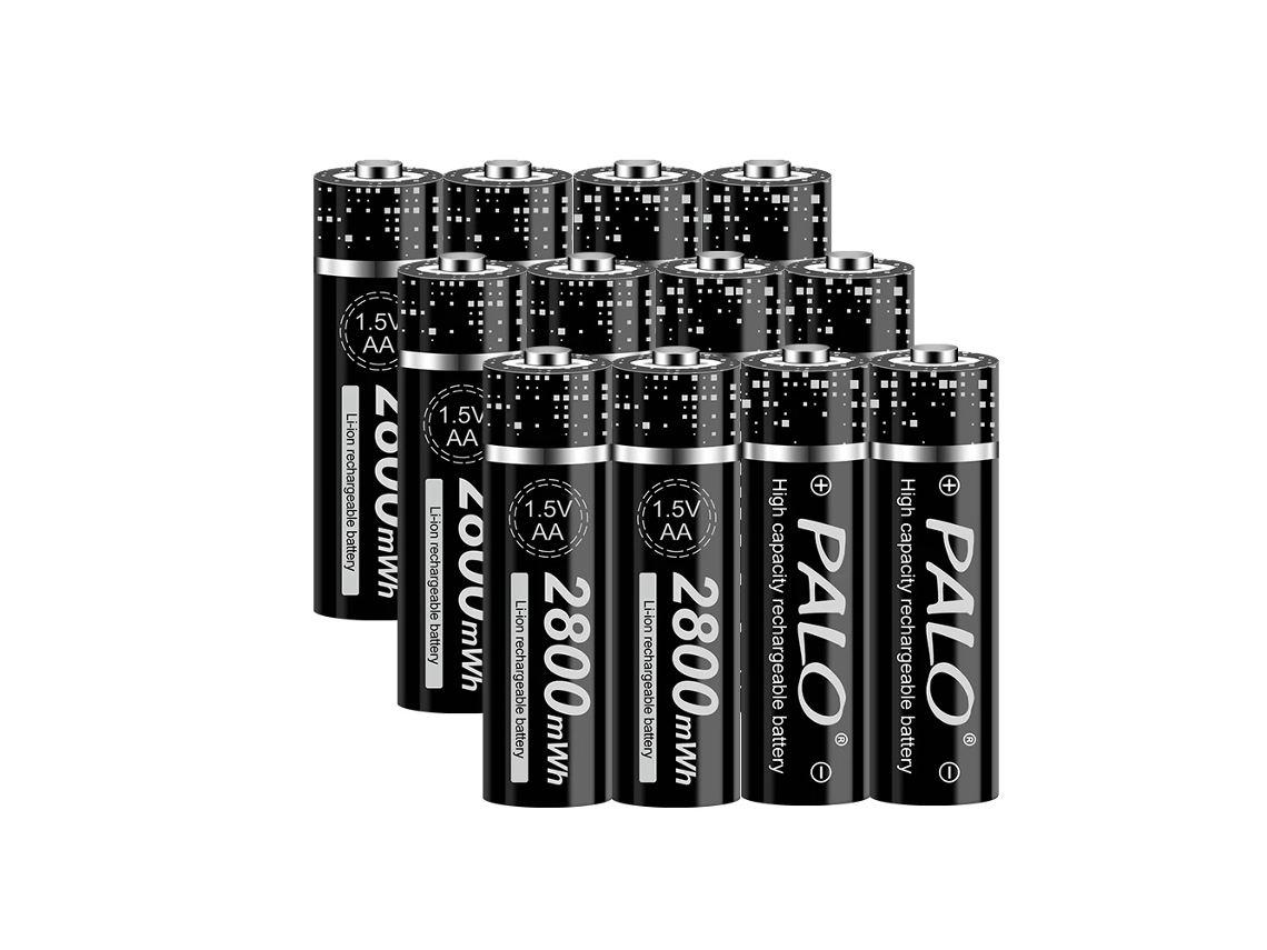 Bateria De Lítio Ion Recarga Aa, Capacidade De 2800mwh, Ideal Para Brinquedos E Controles Remotos,12 Pcs,1.5v Oem