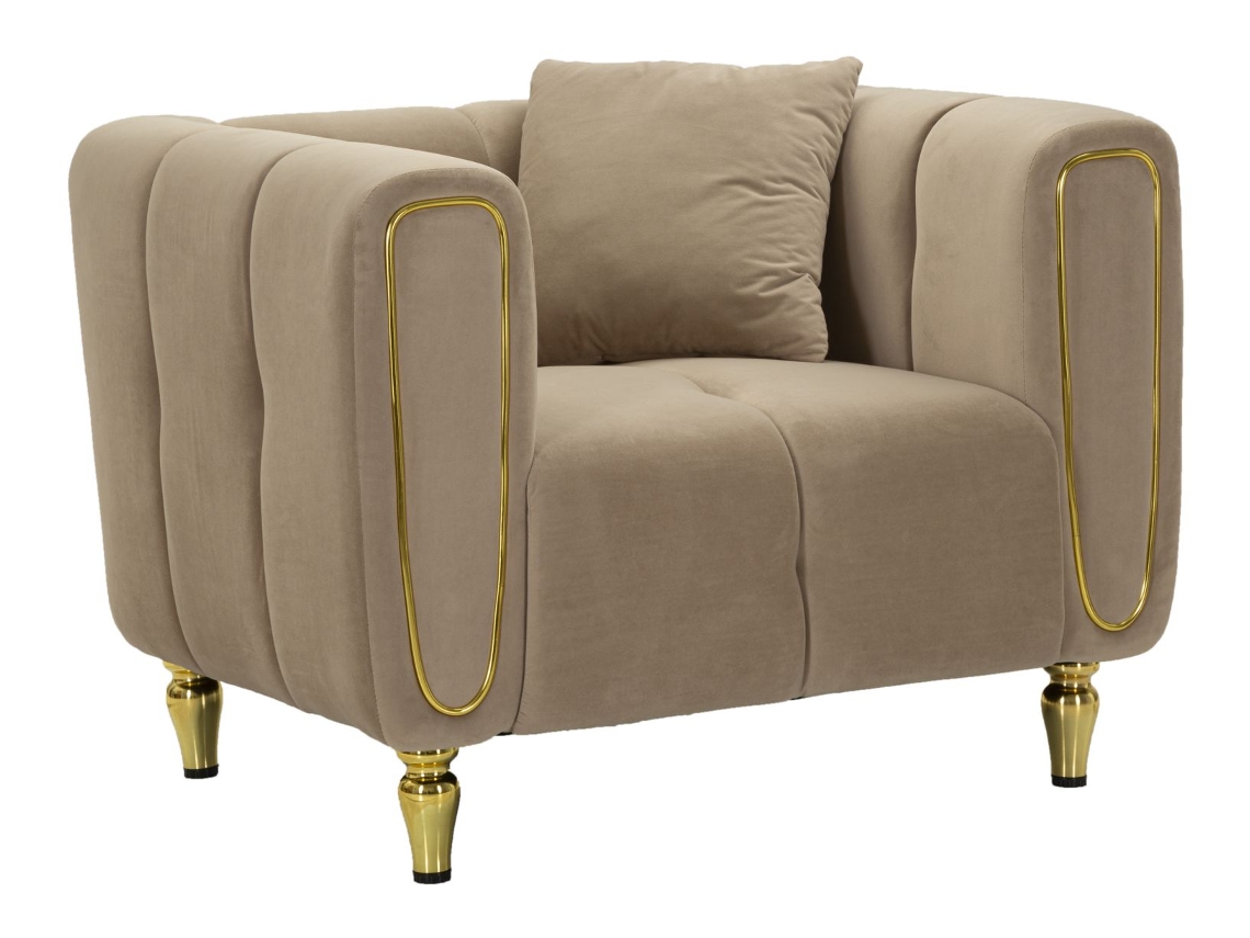 Poltrona Alma Grigio Com Almofada Cm 97x81x71